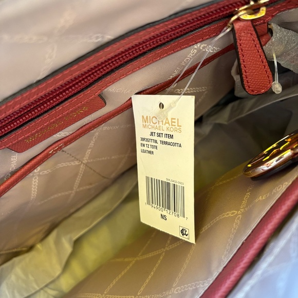 NWT-Michael Kors Jet Set Medium Leather Tote – Terracotta - Picture 4 of 7